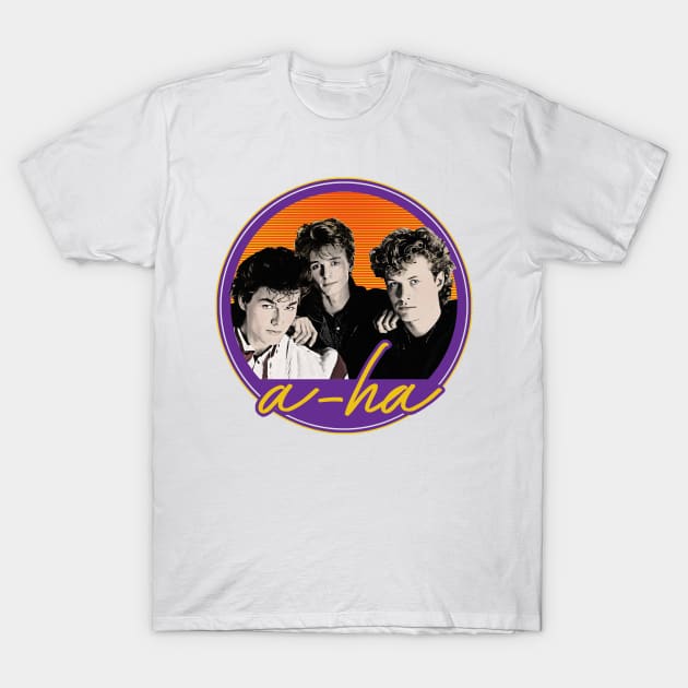 Retro 80s Style A-Ha Fan Art Design T-Shirt by DankFutura